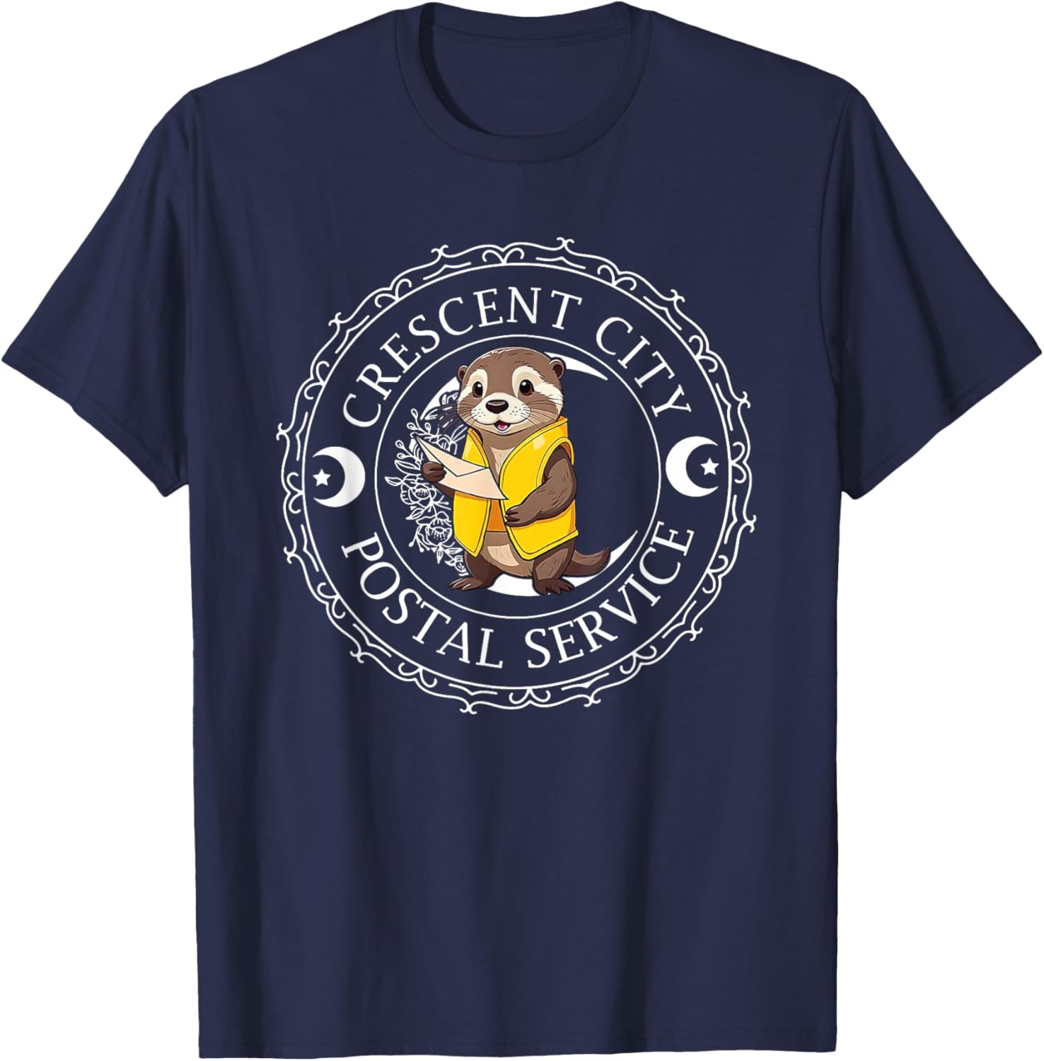 Crescent City Postal Service, Funny Crescent City Otter T-Shirt - T-Shirt | Navy