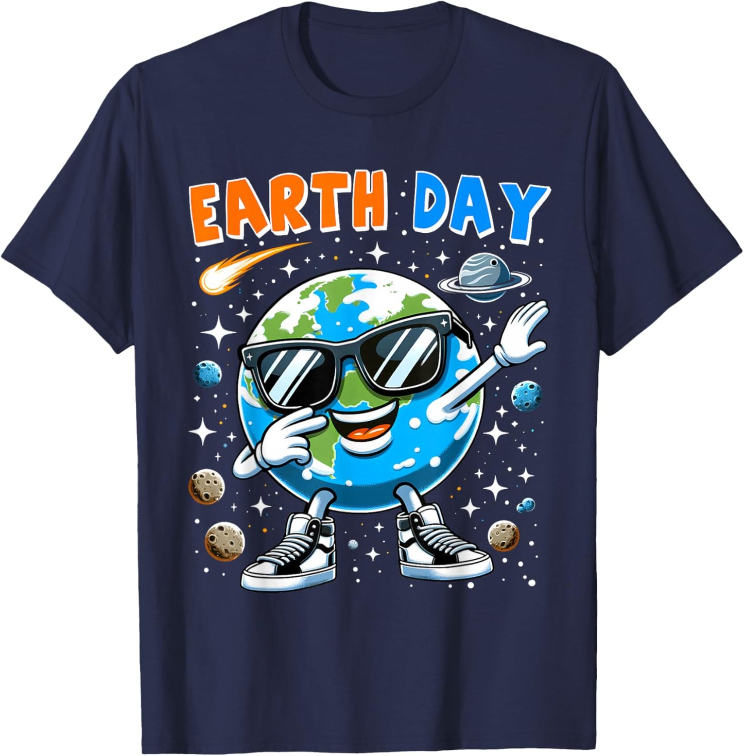 Boys Earth Day Every Day Funny Dab Dabbing Earth Kid Toddler T-Shirt - T-Shirt | Navy