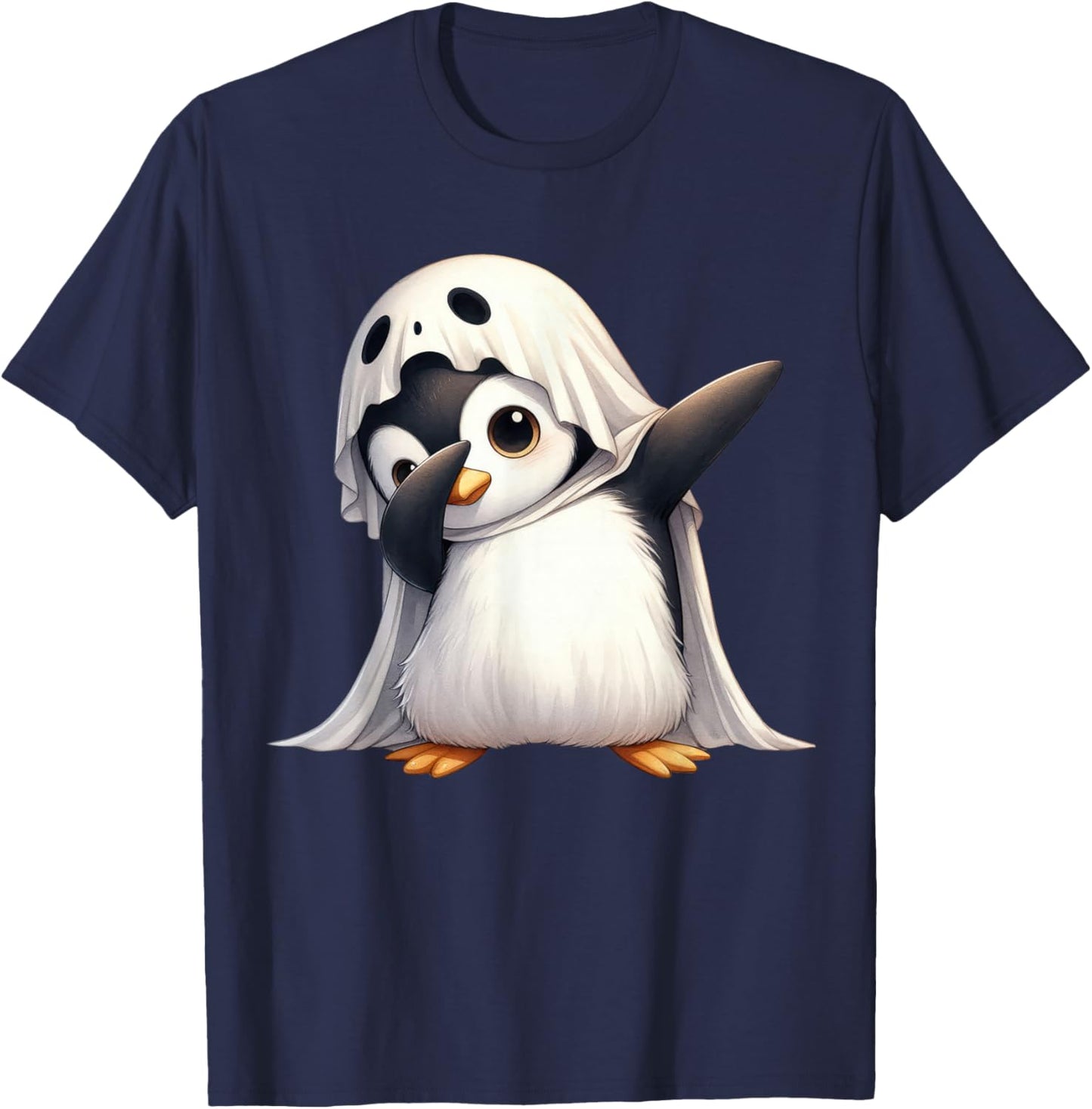 Funny Ghost Penguin Halloween Animals Penguin Lover Spooky T-Shirt - T-Shirt | Navy