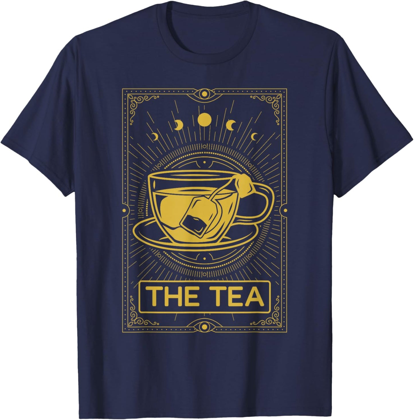 The Tea Drinker Tarot Card Reading Occult Dark Magic T-Shirt - T-Shirt | Navy