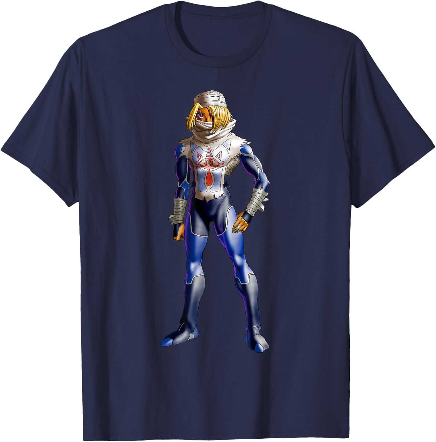 The Legend of Zelda Sheik 3D Poster T-Shirt - T-Shirt | Navy