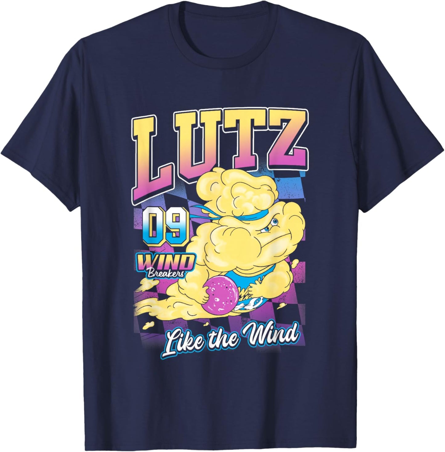 Disney Pixar Elemental Lutz Windbreakers Team Chest Logo T-Shirt - T-Shirt | Navy
