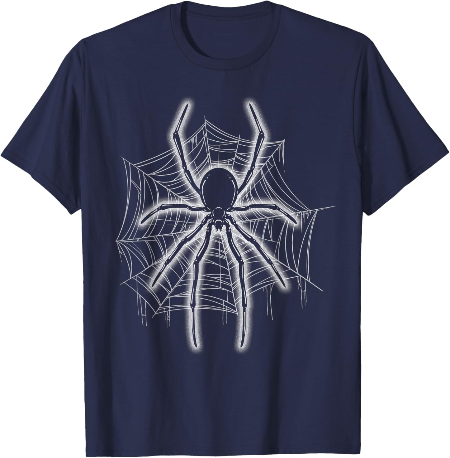 Spider Web Spider Lover Gift Lazy Halloween Costume T-Shirt - T-Shirt | Navy