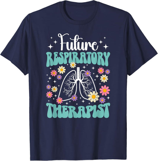 Groovy Future Respiratory Therapist To Be RT Student T-Shirt - T-Shirt | Navy