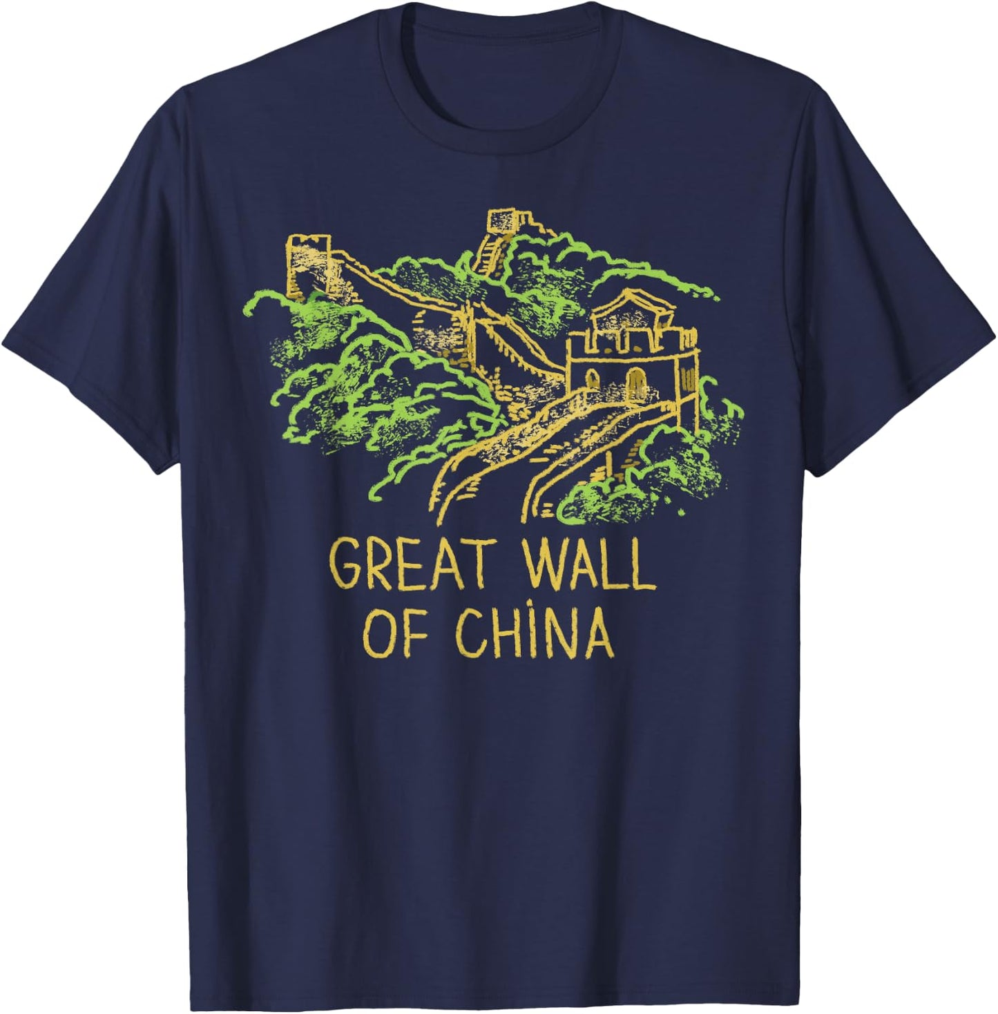 Great Wall of China T Shirt T-Shirt - T-Shirt | Navy