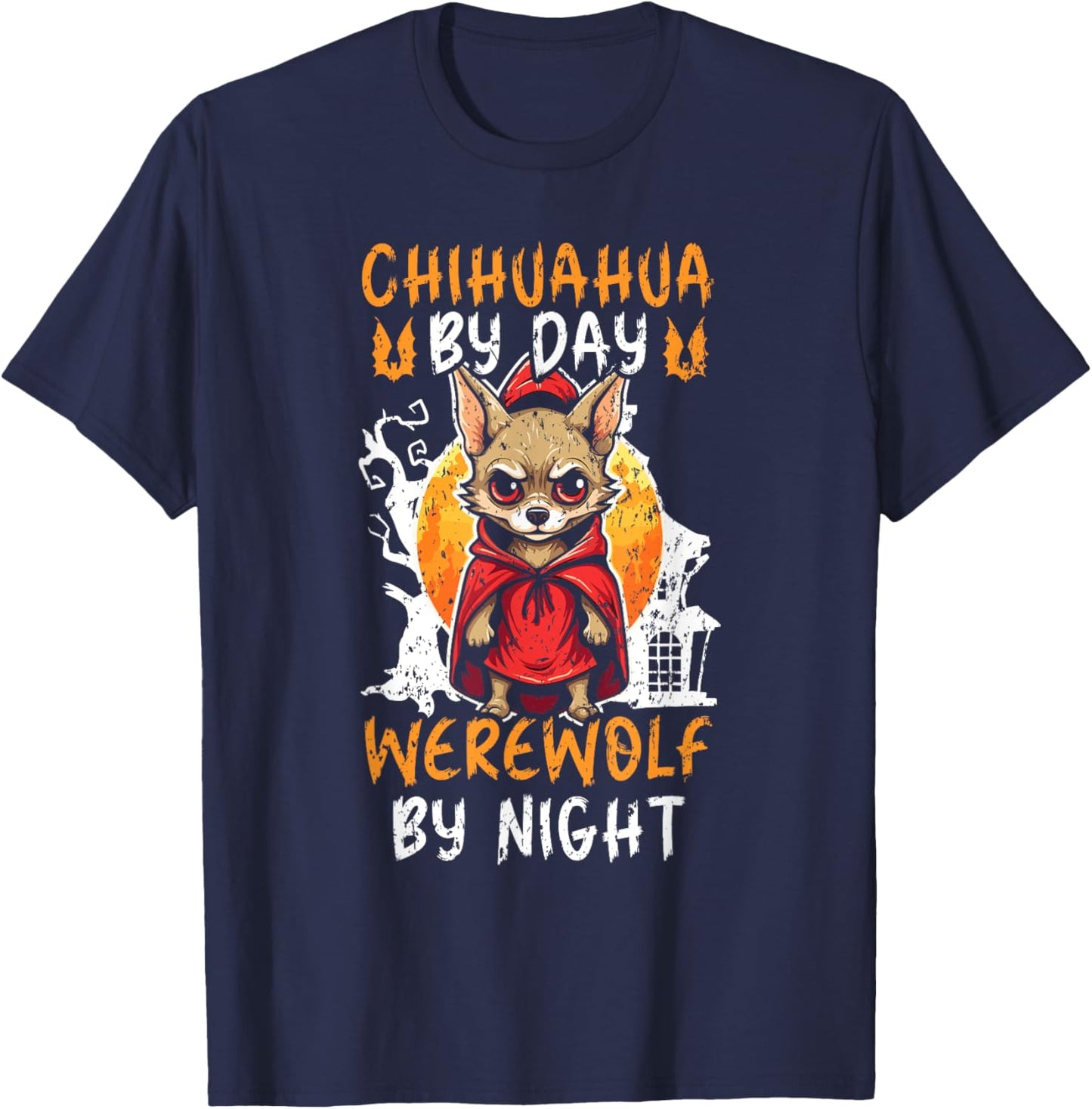 Chihuahua Halloween Puppy Trick Or Treat Spooky Dog Lover T-Shirt - T-Shirt | Navy