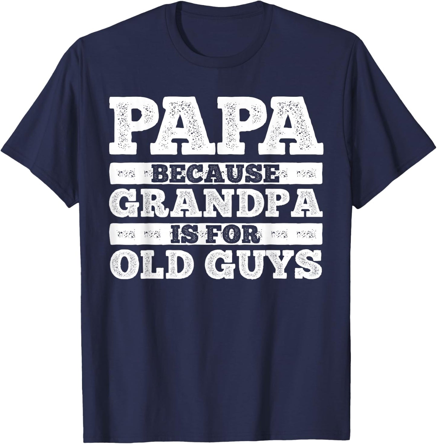 Funny Papa Design For Grandpa Papi Papaw From Grandkids Papa T-Shirt - T-Shirt | Navy