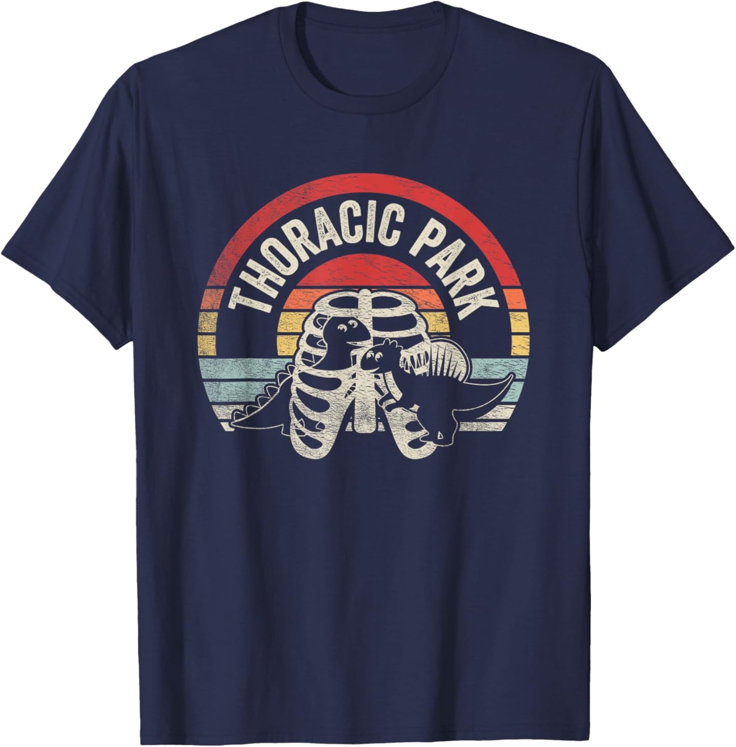 Vintage Thoracic Park Shirt Funny Nurse Musculoskeletal T-Shirt - T-Shirt | Navy
