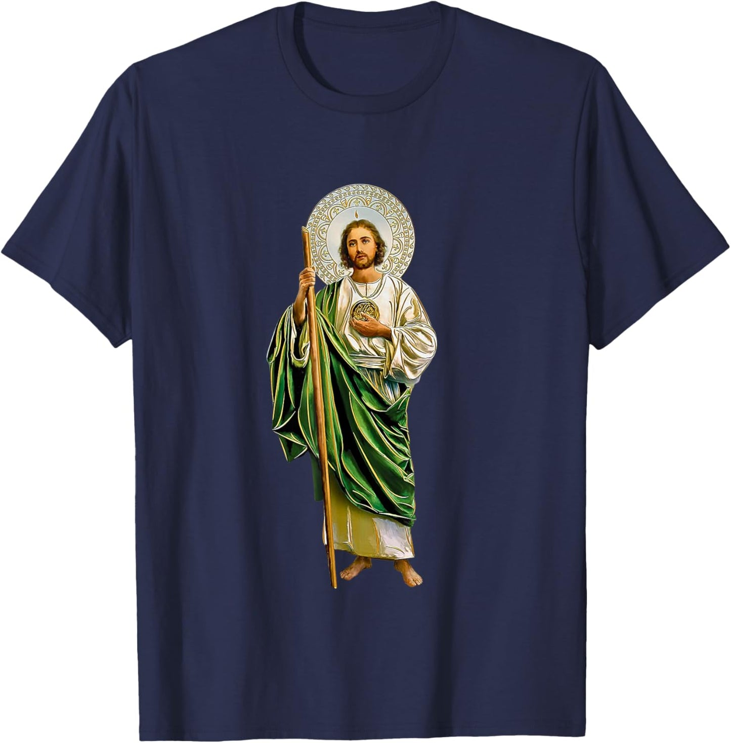 San Judas Tadeo Saint Jude Thaddeus T-Shirt - T-Shirt | Navy