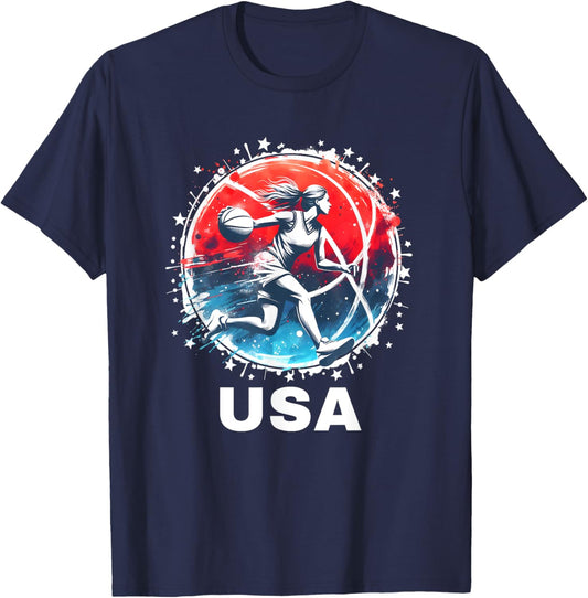 Basketball Team Basketball Apparel USA Team T-Shirt - T-Shirt | Navy