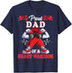 Proud Dad of a Heart Warrior CHD Awareness red ribbon T-Shirt - T-Shirt | Navy