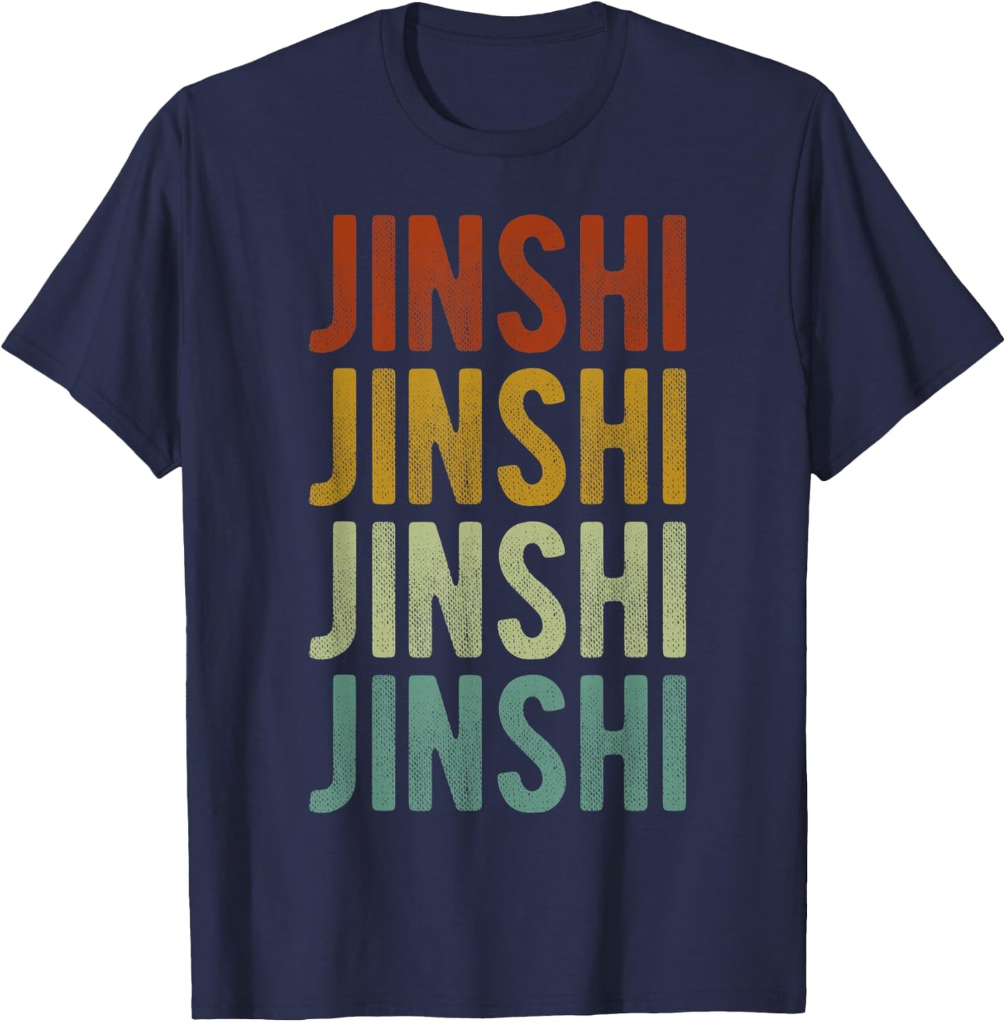 Jinshi City China Retro T-Shirt - T-Shirt | Navy