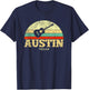 Retro Austin Texas Guitar Shirt Vintage Lone Star State T-Shirt - T-Shirt | Navy