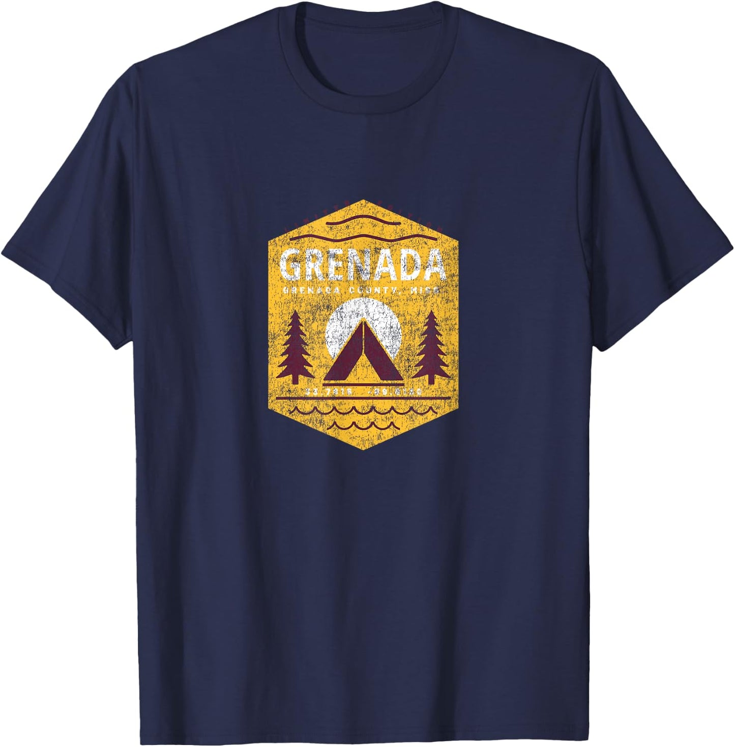 Grenada Mississippi Camping Souvenir Grenada T-Shirt - T-Shirt | Navy
