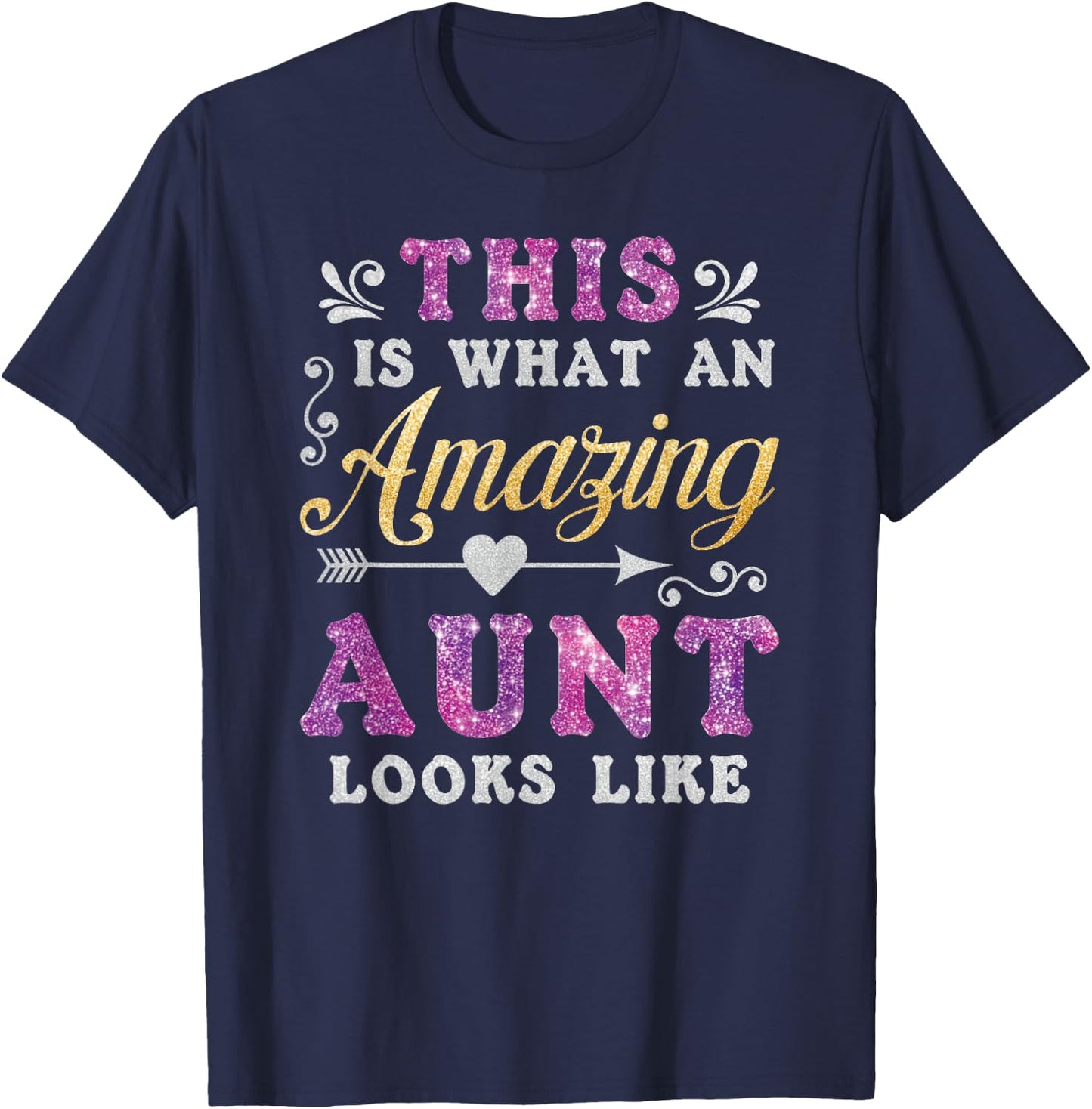 So sieht eine tolle Tante aus Funny Familienfrauen T-Shirt - T-Shirt | Navy