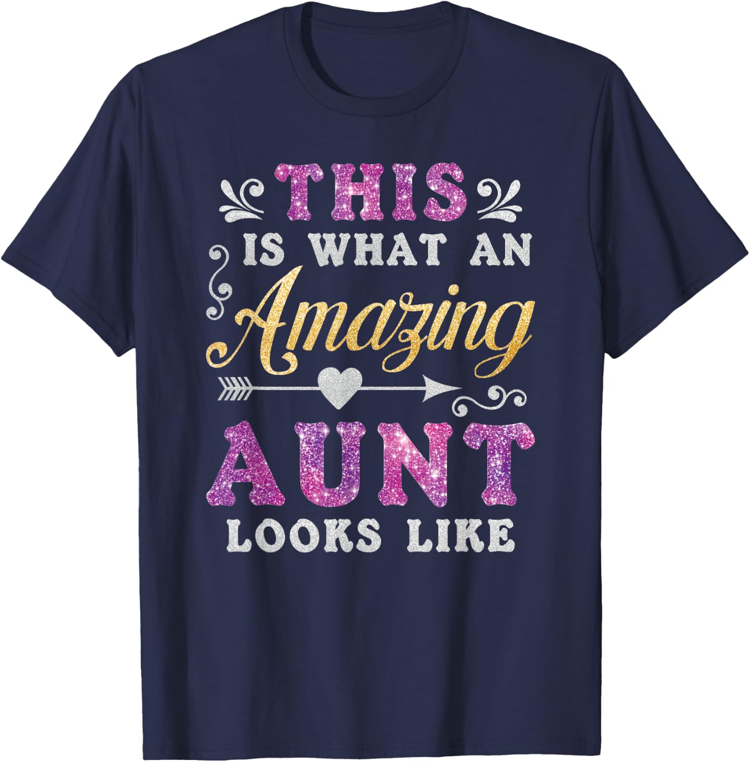 So sieht eine tolle Tante aus Funny Familienfrauen T-Shirt - T-Shirt | Navy