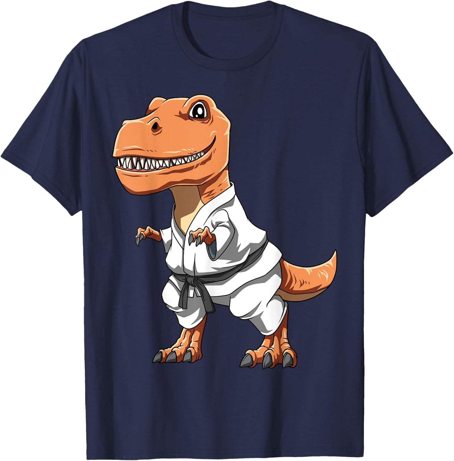 Jiu Jitsu Dinosaur Karate T-Rex Martial Arts Dino Taekwondo T-Shirt - T-Shirt | Navy