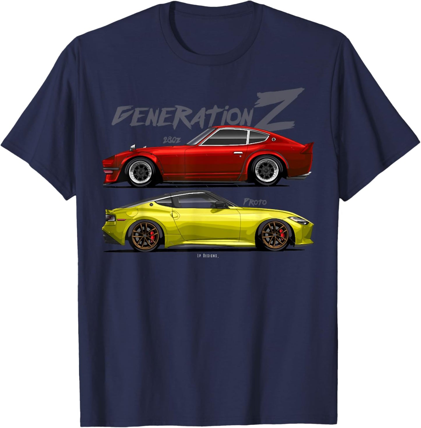 280z Sports Car T-Shirt - T-Shirt | Navy