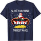 Slot Machine Queen Poker Night Christmas Casino Santa Claus T-Shirt - T-Shirt | Navy