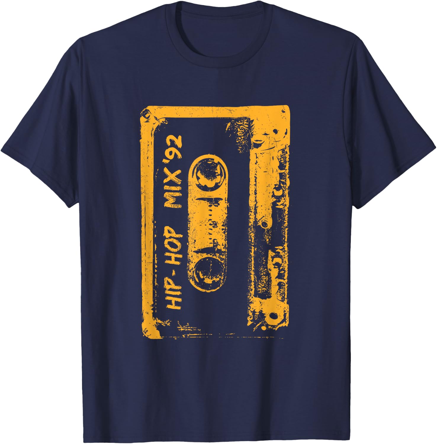 Hip Hop Rap Mixtape Cassette 90s Retro T-Shirt - T-Shirt | Navy