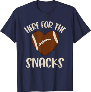 Im Just Here For The Snacks Football Shirt Women Girls T-Shirt - T-Shirt | Navy