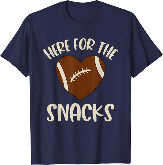 Im Just Here For The Snacks Football Shirt Women Girls T-Shirt - T-Shirt | Navy
