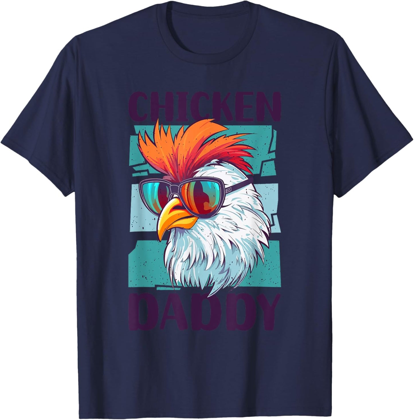 Chicken Daddy - a fun design for every rooster in the basket T-Shirt - T-Shirt | Navy