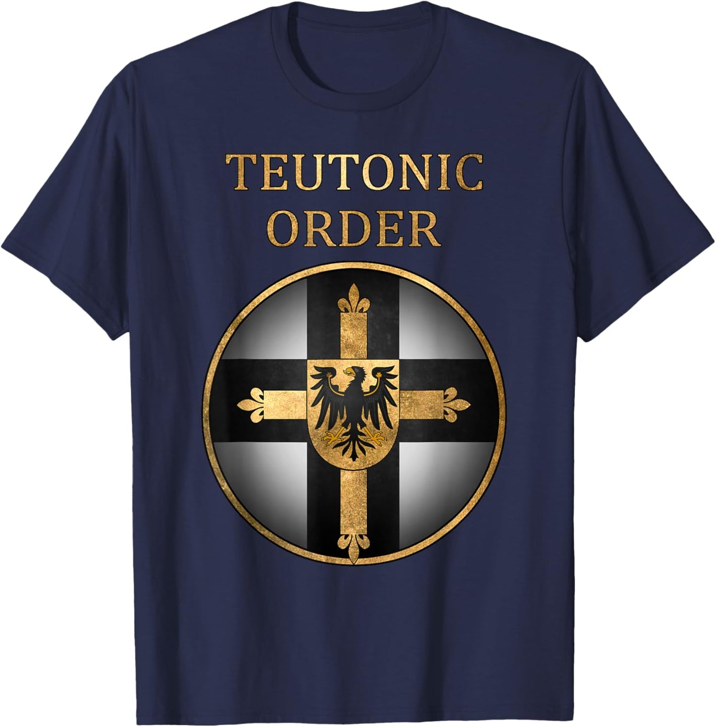 Deutscher Orden Mittelalterliche Heraldik Europäische Ritter T-Shirt - T-Shirt | Navy