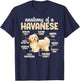 Anatomy of A Havanese Dog Havanese Owner Havanese Lover T-Shirt - T-Shirt | Navy