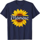 Summer Vintage Yellow Sunflower Graphic Sunflower Mamaw T-Shirt - T-Shirt | Navy