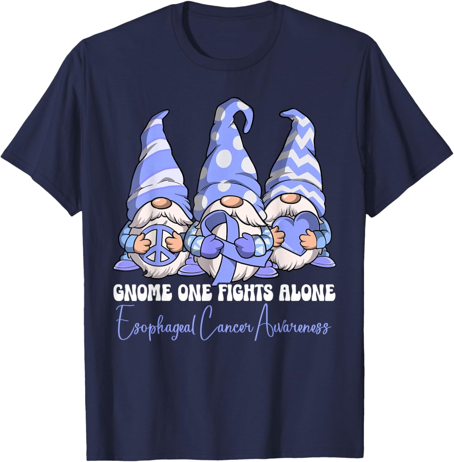 Esophageal Cancer Awareness T-Shirt - T-Shirt | Navy