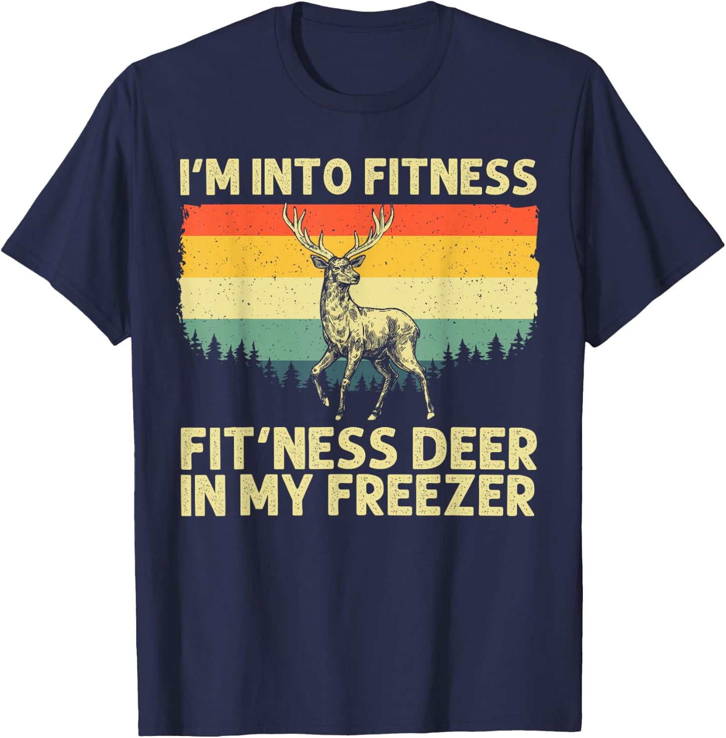 Deer Hunting Art Women Wildlife Hunter Deer Hunting T-Shirt - T-Shirt | Navy
