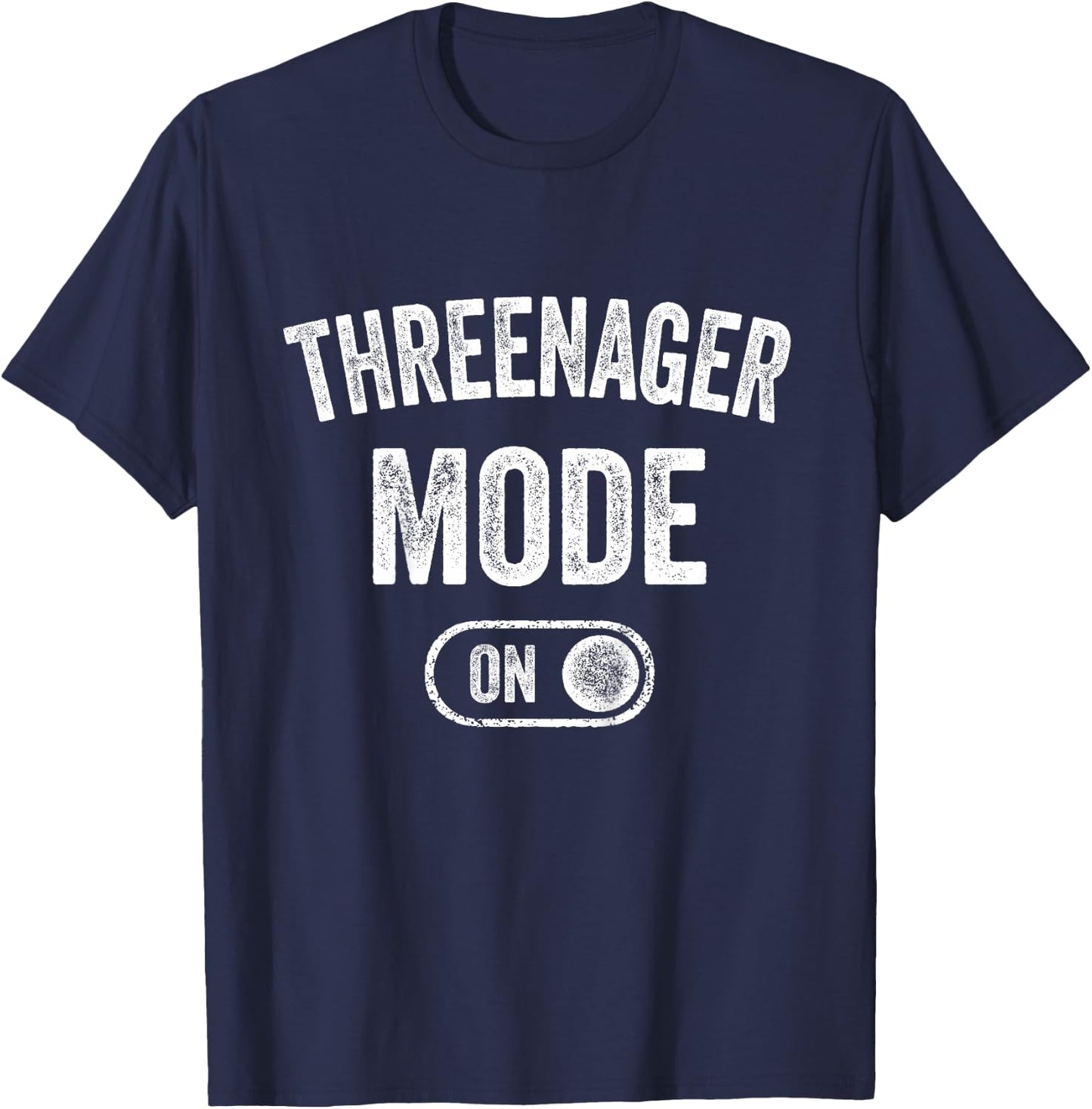 Kids Threenager Mode On 3rd Birthday Gifts Third Bday 3 Years Old T-Shirt - T-Shirt | Navy
