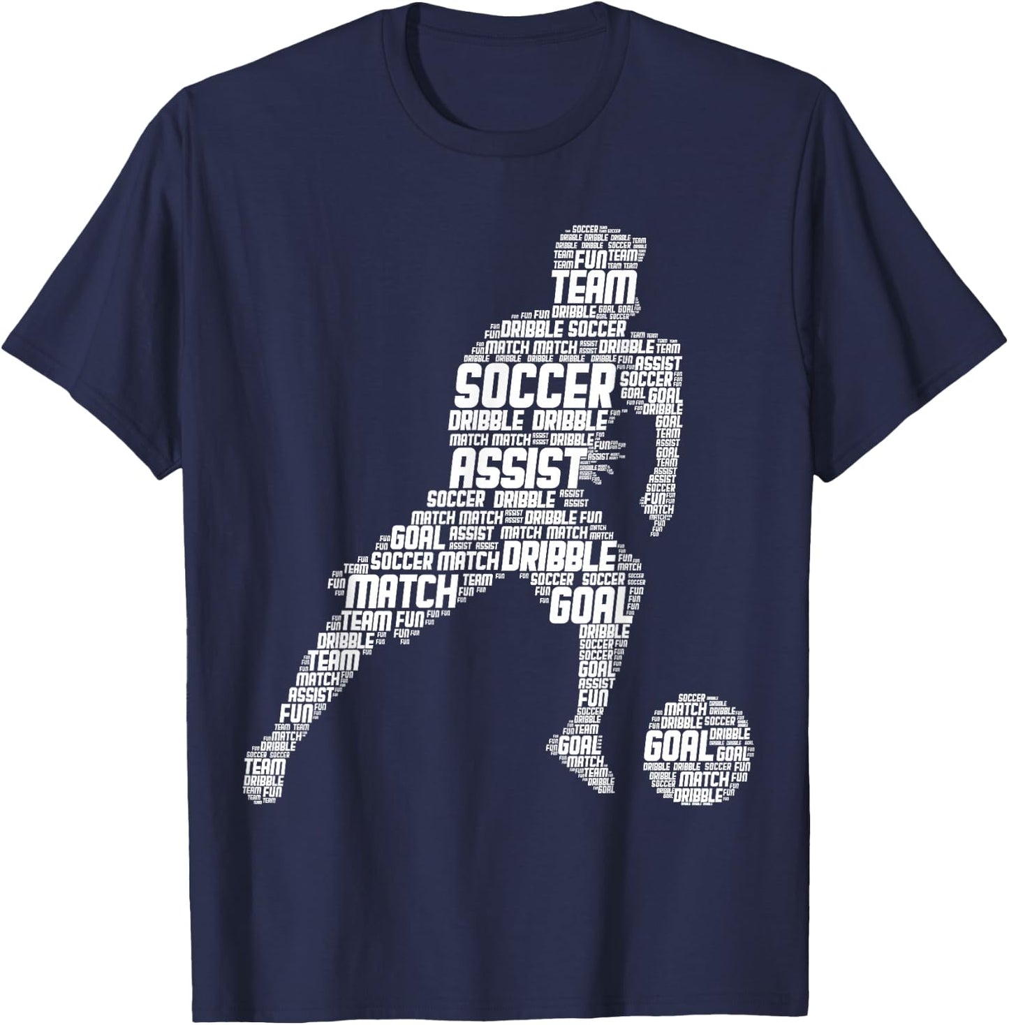 Soccer Player Boys Men Kids T-Shirt - T-Shirt | Navy
