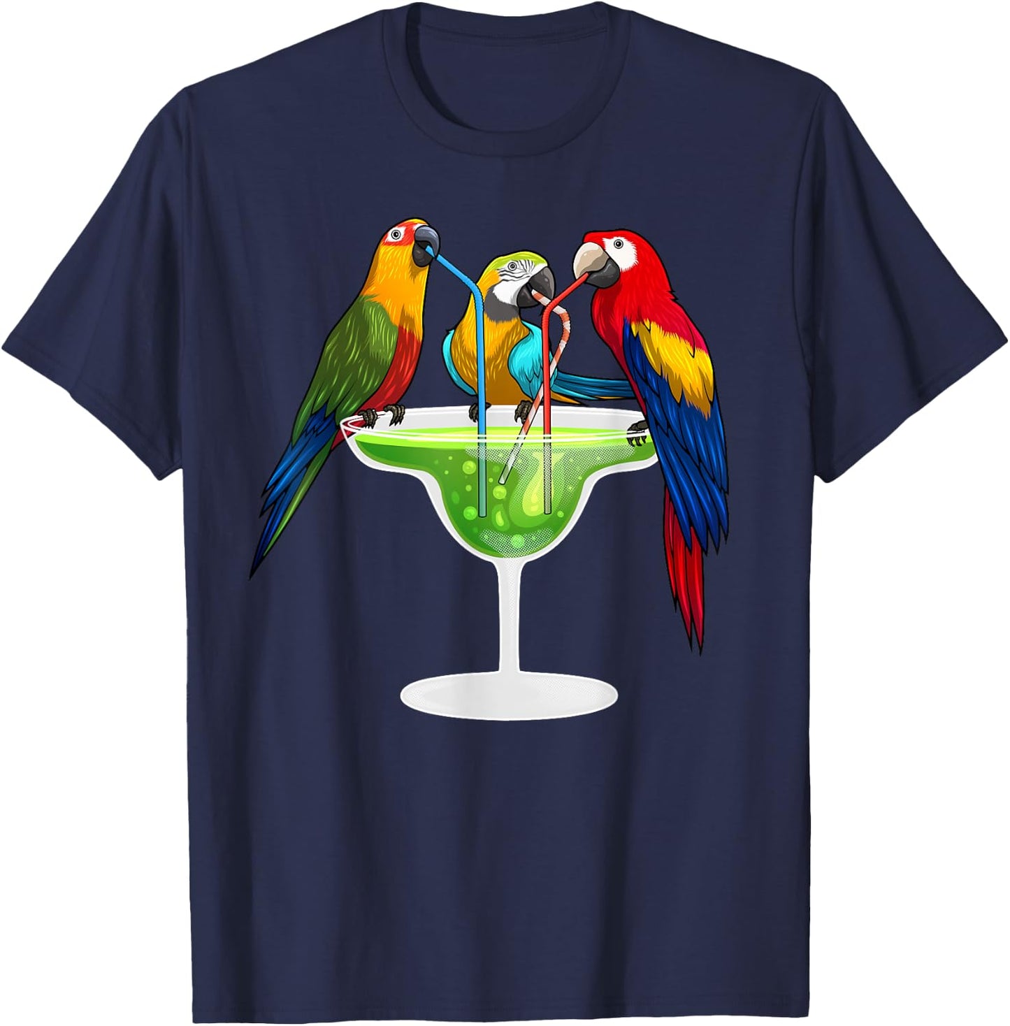 Cute Parrot Design Women Kids Pet Bird Parrot Lovers T-Shirt - T-Shirt | Navy