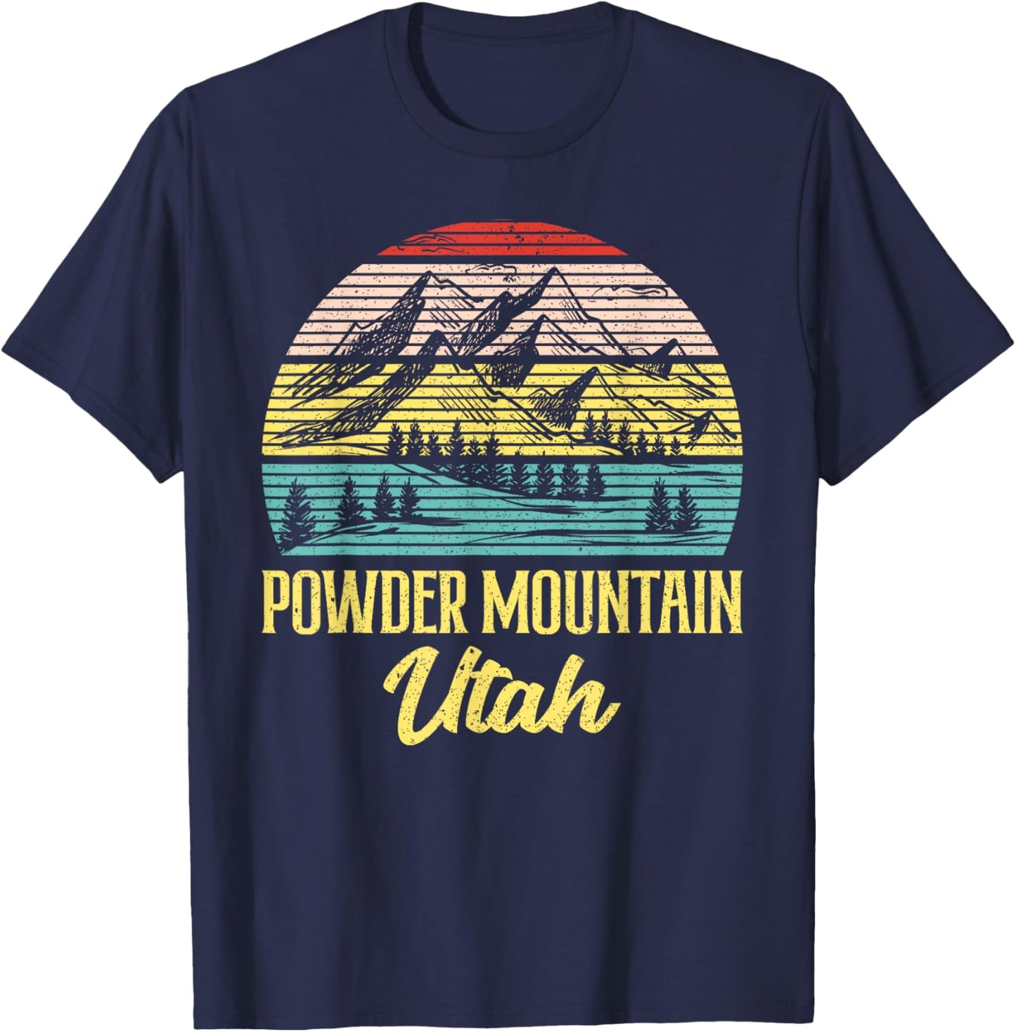 Powder Mountain Utah T-Shirt - T-Shirt | Navy