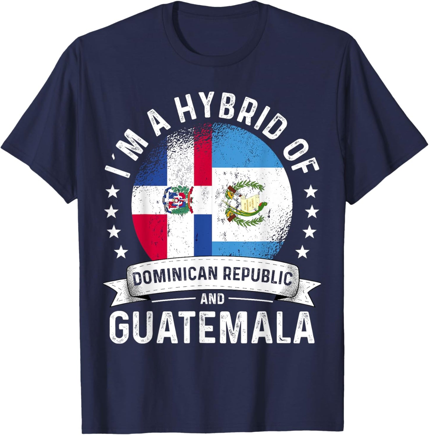 Dominican Republic Flag Guatemala Grown Guatemalan Flag T-Shirt - T-Shirt | Navy