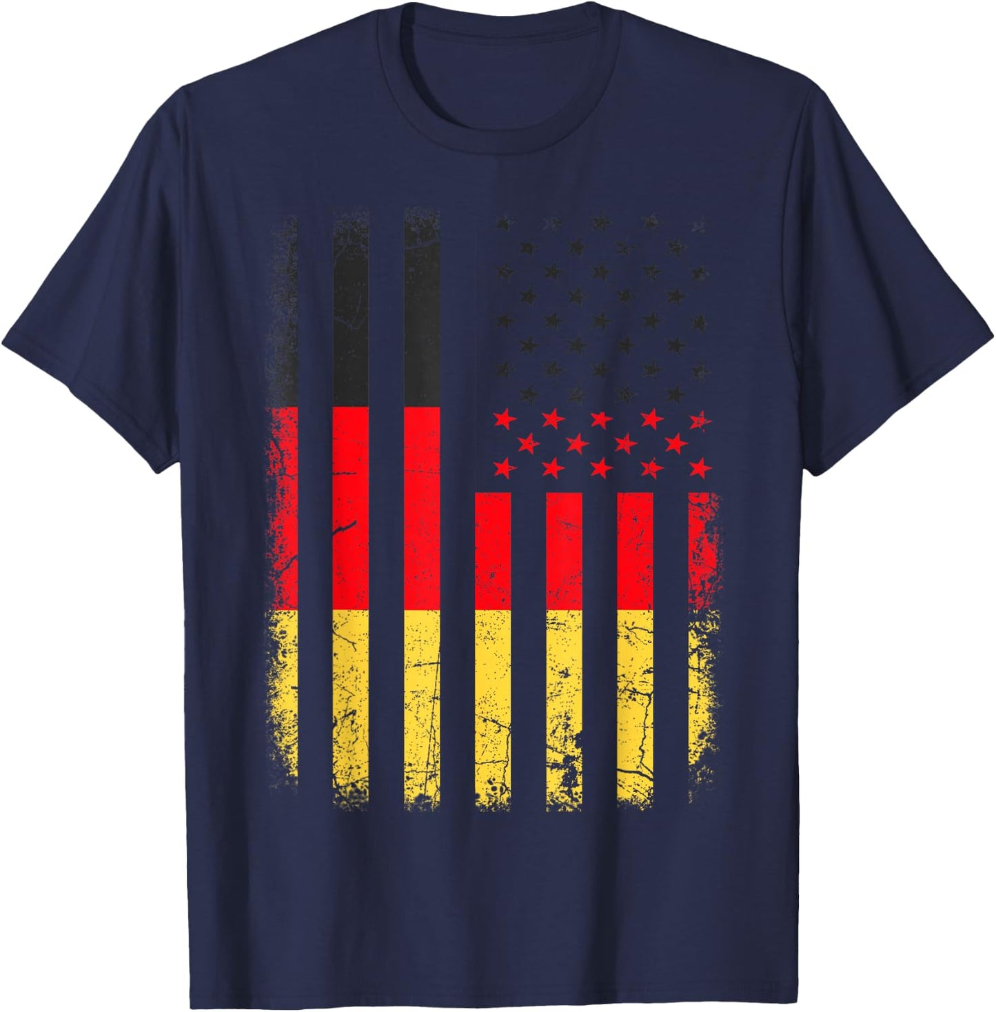 German American Flag Germany America Pride Heritage T-Shirt - T-Shirt | Navy