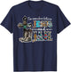 Funny I'm Somewhere Between Jesus And Jail Western Christian T-Shirt - T-Shirt | Navy