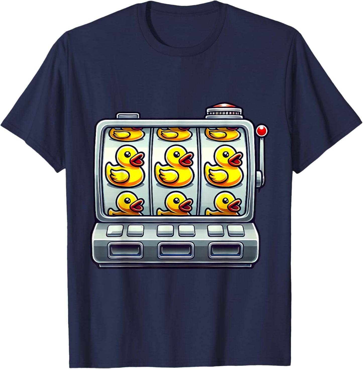 Rubber Duck Slot Machine Casino Slots Player Men Women T-Shirt - T-Shirt | Navy