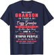 I'm A Lucky Grandson I Have A Crazy Grandpa Father's Day T-Shirt - T-Shirt | Navy