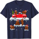 Bears Driving Christmas Tree Red Truck Bear Christmas T-Shirt - T-Shirt | Navy