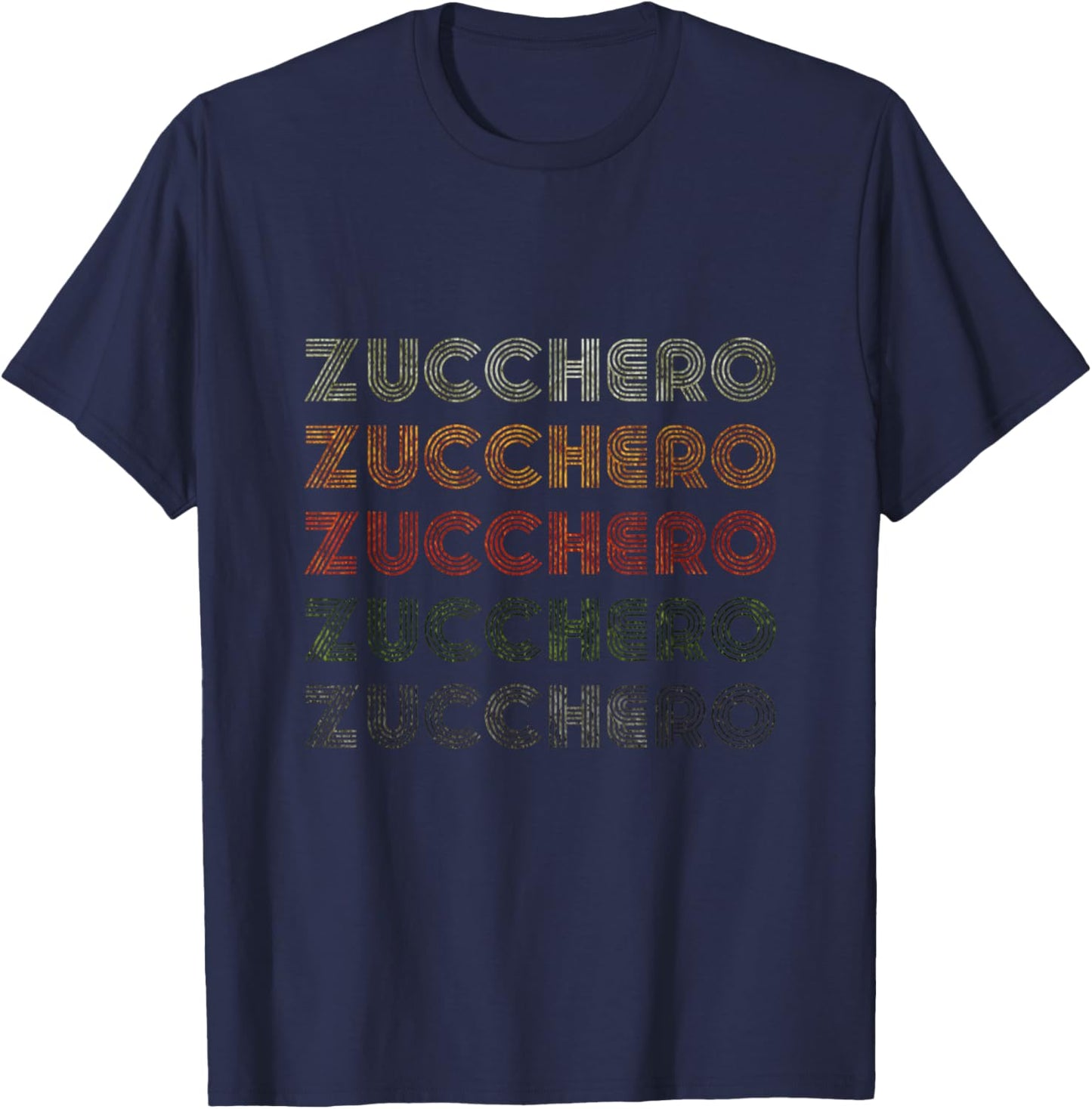 Love Heart Zucchero Grunge Vintage Style Black Zucchero T-Shirt - T-Shirt | Navy