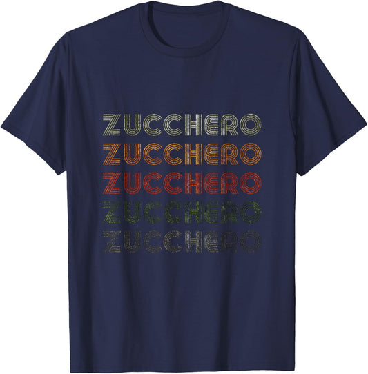 Love Heart Zucchero Grunge Vintage Style Black Zucchero T-Shirt - T-Shirt | Navy