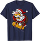 Santa on Skateboard Funny for Skateboarding T-Shirt - T-Shirt | Navy