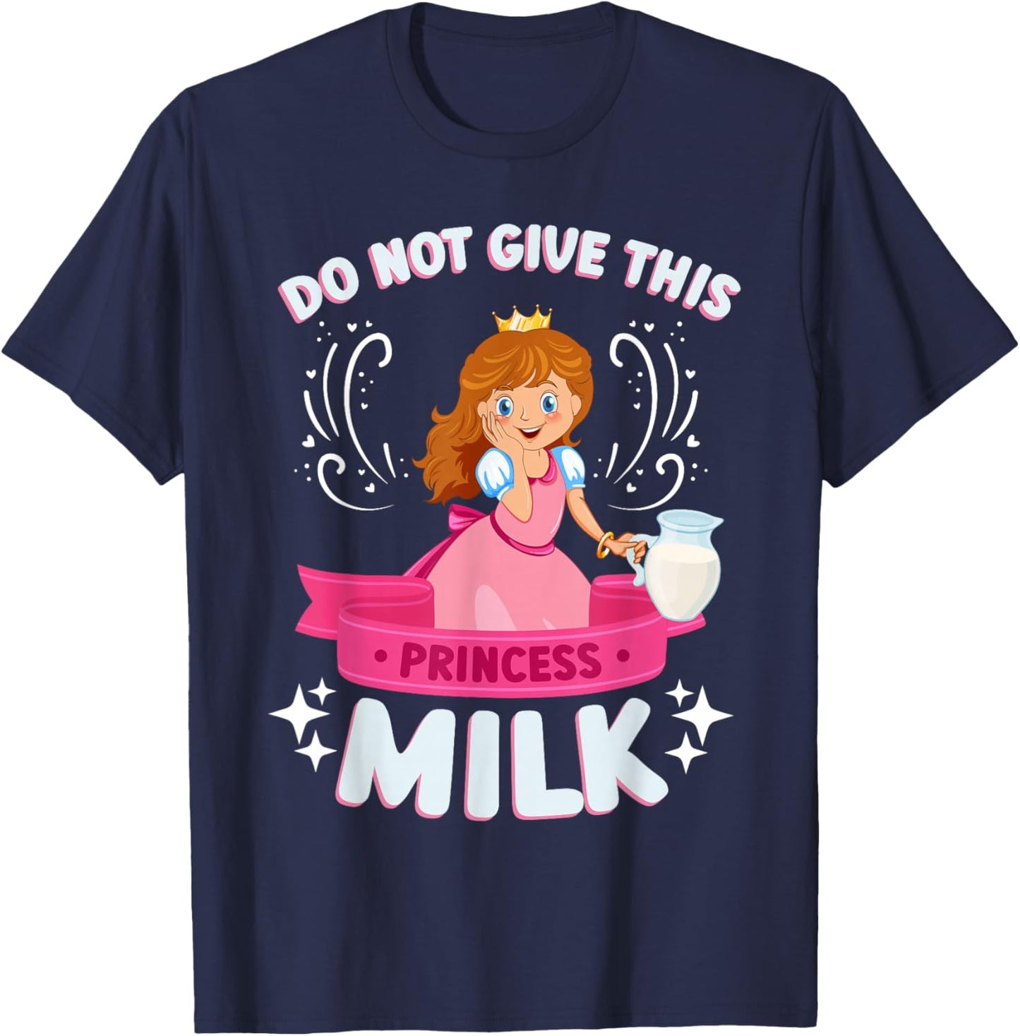 Milk Lactose Intolerant Funny T-Shirt - T-Shirt | Navy