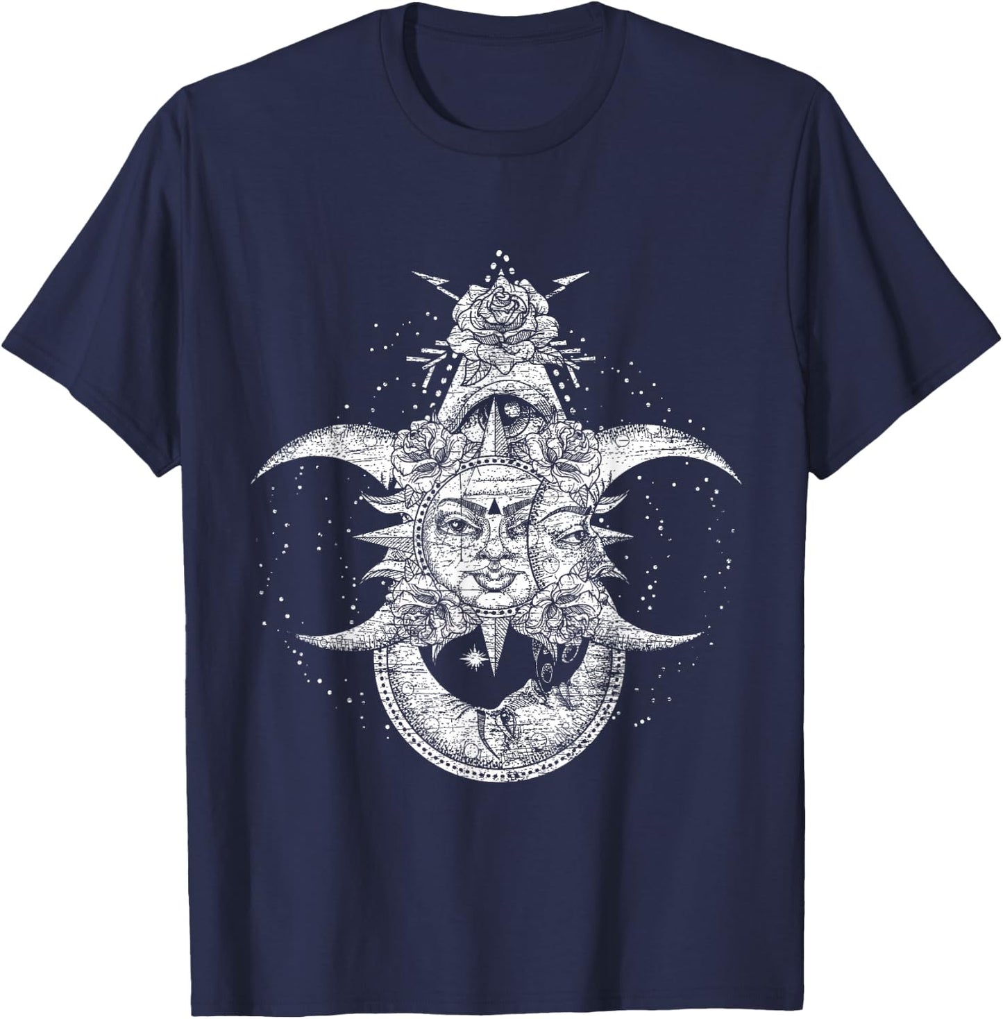 Moon Sun Astronomer Gift Astronomy T-Shirt - T-Shirt | Navy