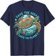 Save The Ocean Save The Planet Cute Sea Turtle T-Shirt - T-Shirt | Navy