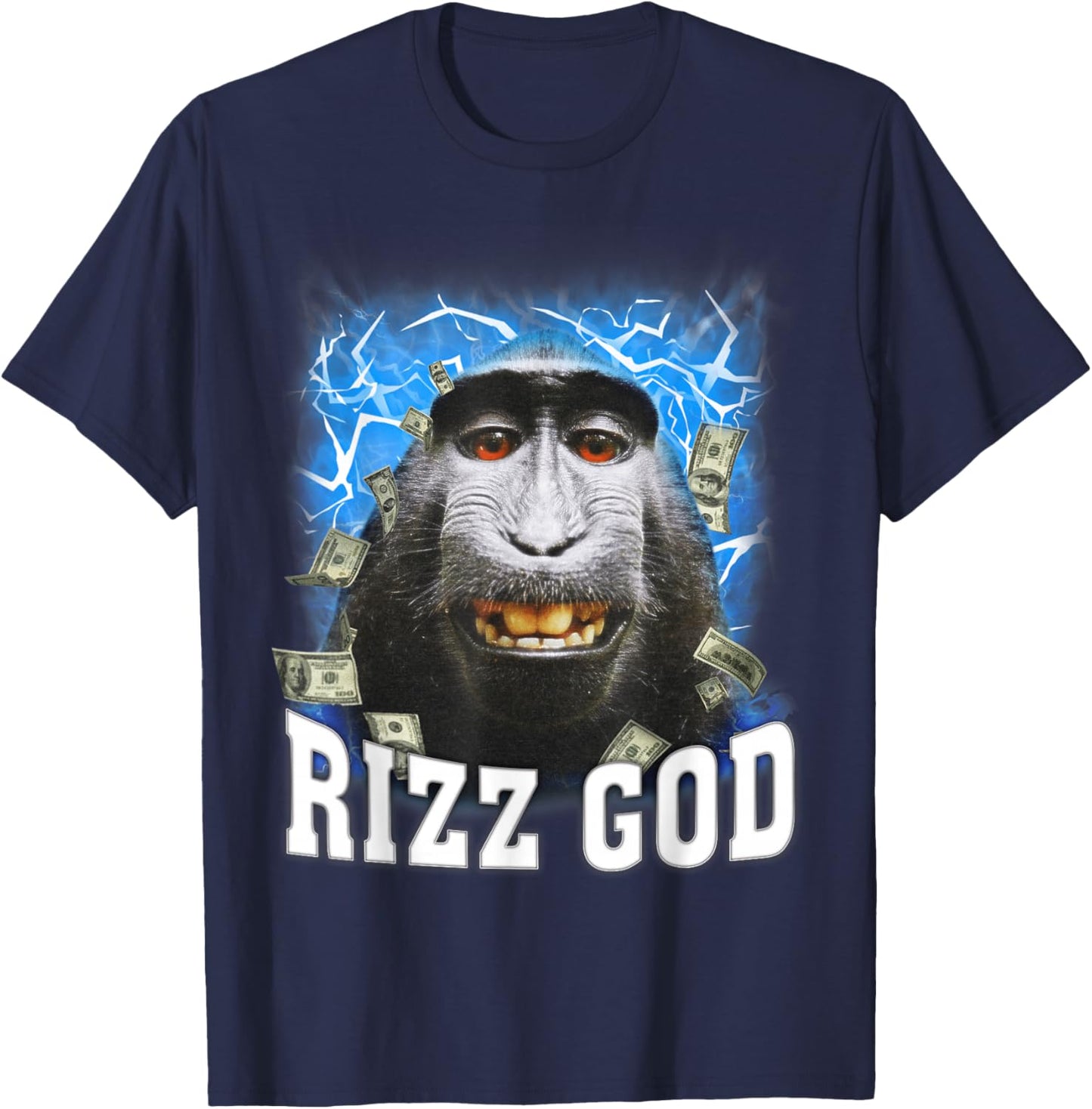 Rizz God - Funny Rizz Rizzler Trending Meme Funny Rizz T-Shirt - T-Shirt | Navy