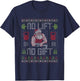 No Lift No Gift Gym Workout Funny Santa Bodybuilding Xmas T-Shirt - T-Shirt | Navy